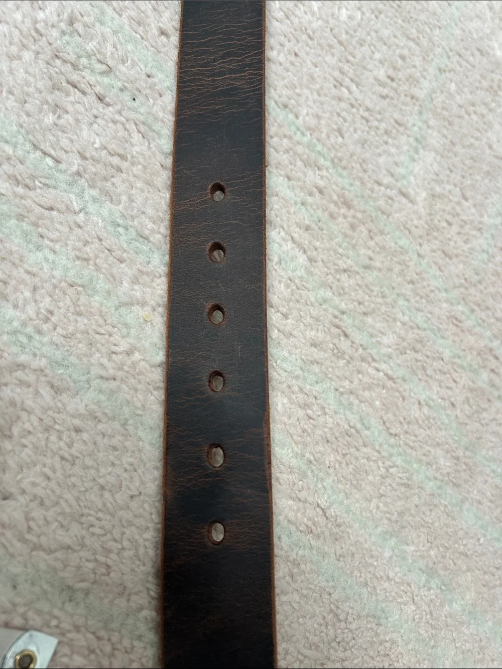 Hank's Belts Men's Brown Leather Belt with Silver Buckle The Crazy Horse SZ 38